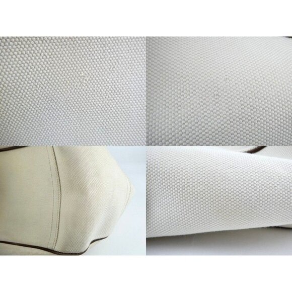 Coach Cream Chalk Brown Canvas Shoulder Bag Tote 10779 - Picture 13 of 16